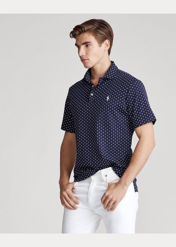 Ralph Lauren Classic Fit Soft Bavlněné Polo Tmavě Blankyt Viacfarebný | SR1psndE