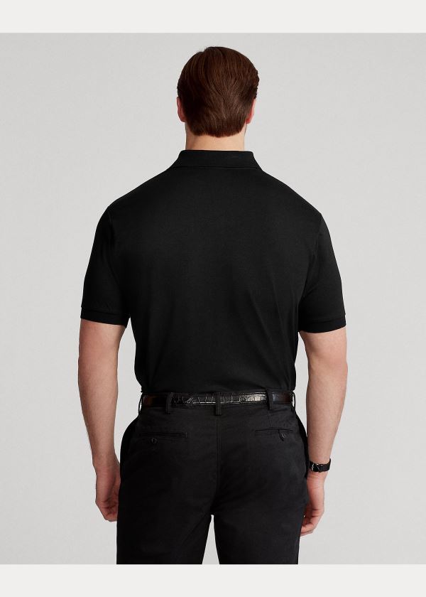 Ralph Lauren Classic Fit Soft Bavlněné Polo Černé | W7dOBIpg