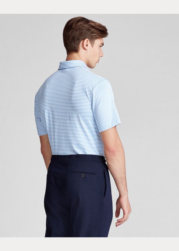 Ralph Lauren Classic Fit Soft Bavlněné Polo Blankyt Bílé | dh3hwmtk