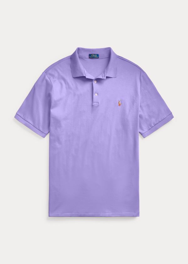 Ralph Lauren Classic Fit Soft Bavlněné Polo Fialové | eToTVS4e