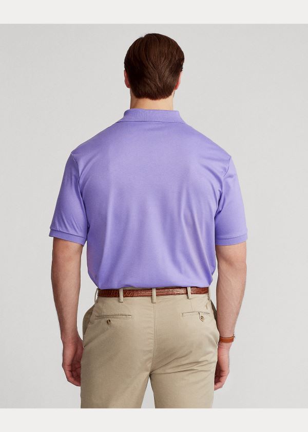 Ralph Lauren Classic Fit Soft Bavlněné Polo Fialové | eToTVS4e