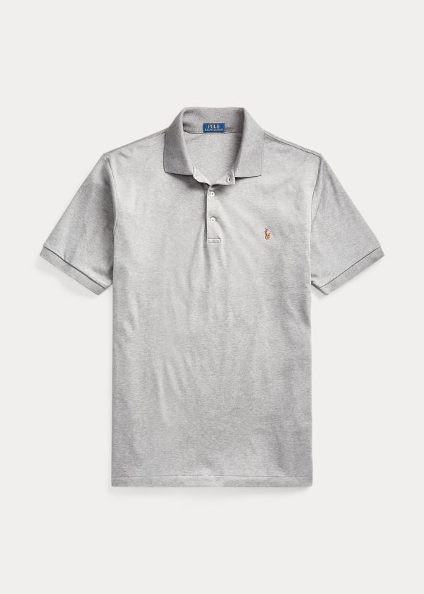 Ralph Lauren Classic Fit Soft Bavlněné Polo Šedé | lR4D9JEJ