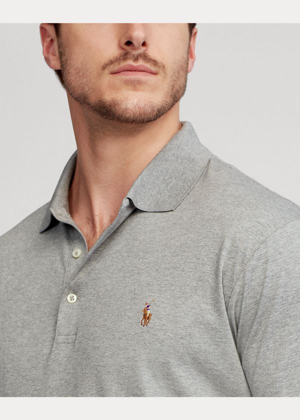 Ralph Lauren Classic Fit Soft Bavlněné Polo Šedé | lR4D9JEJ