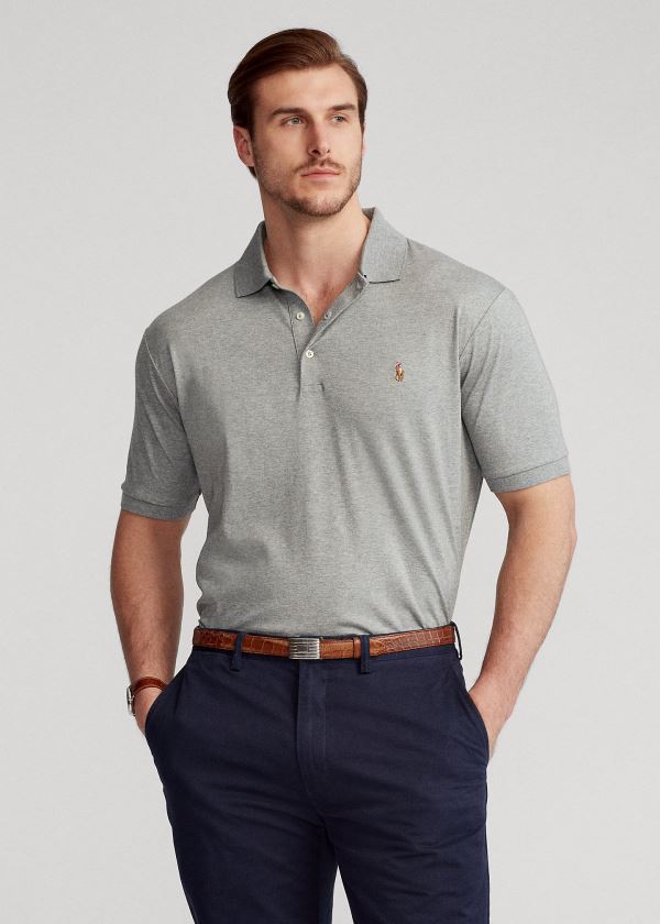 Ralph Lauren Classic Fit Soft Bavlněné Polo Šedé | lR4D9JEJ