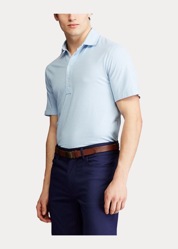 Ralph Lauren Classic Fit Stretch Lisle Polo Blankyt Bílé | 7Y2zpMEx
