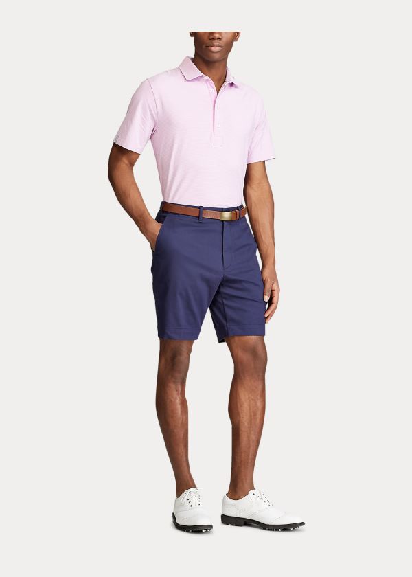 Ralph Lauren Classic Fit Stretch Lisle Polo Fialové Bílé | TktZuxHS