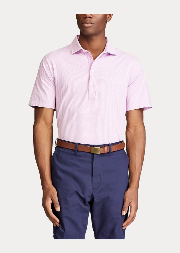 Ralph Lauren Classic Fit Stretch Lisle Polo Fialové Bílé | TktZuxHS