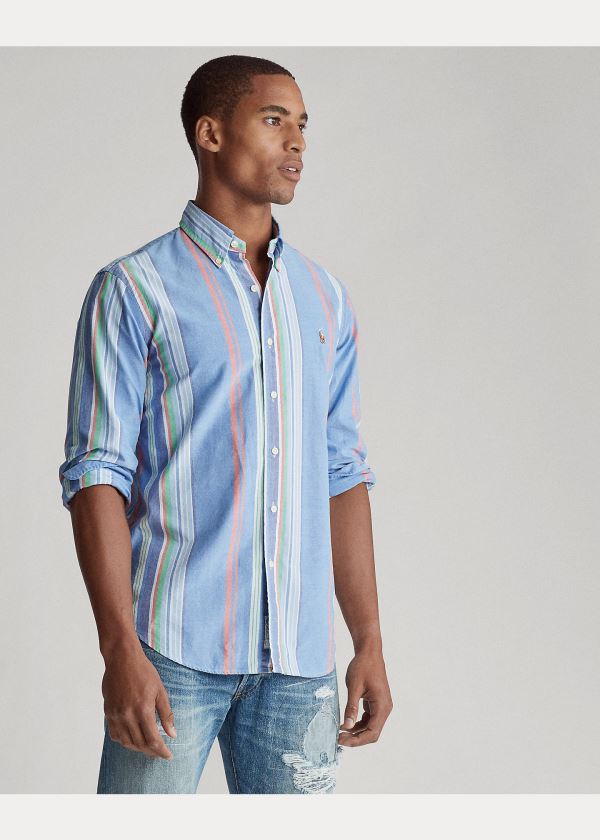 Ralph Lauren Classic Fit Striped Shirt Blankyt Červené Viacfarebný Proužek | HnCTU9B1