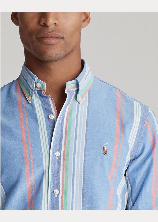 Ralph Lauren Classic Fit Striped Shirt Blankyt Červené Viacfarebný Proužek | HnCTU9B1