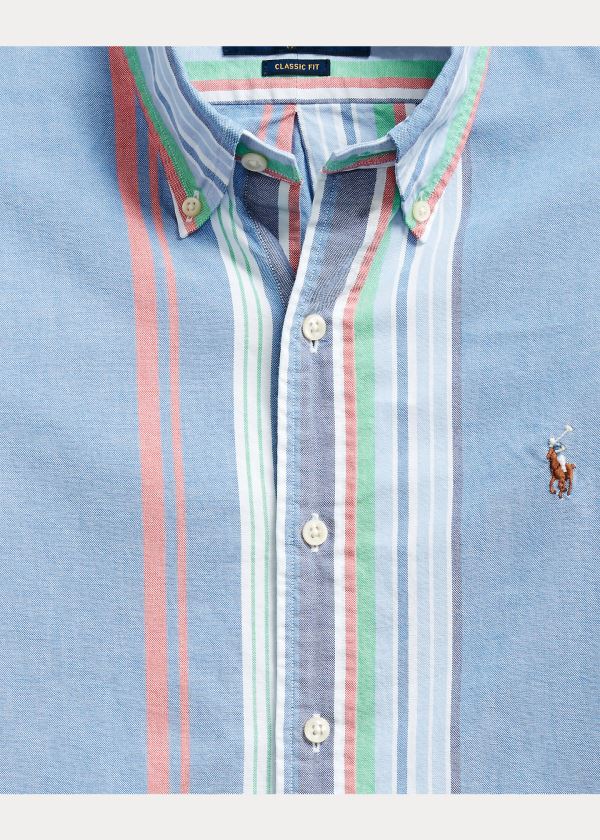 Ralph Lauren Classic Fit Striped Shirt Blankyt Červené Viacfarebný Proužek | HnCTU9B1