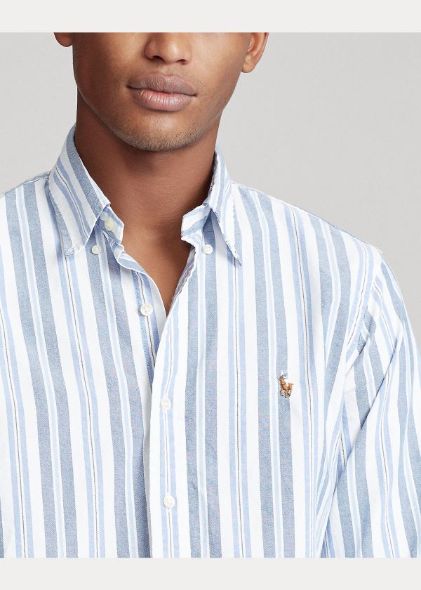 Ralph Lauren Classic Fit Striped Shirt Blankyt Viacfarebný Proužek | Rk2qYaa2