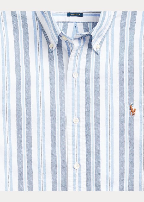 Ralph Lauren Classic Fit Striped Shirt Blankyt Viacfarebný Proužek | Rk2qYaa2