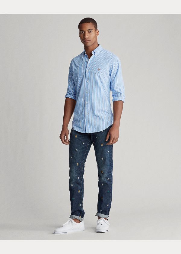 Ralph Lauren Classic Fit Striped Shirt Blankyt Bílé Viacfarebný | lsea8HDX
