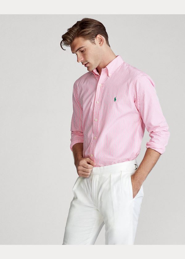 Ralph Lauren Classic Fit Striped Shirt Růžové Bílé | 72uKIy51