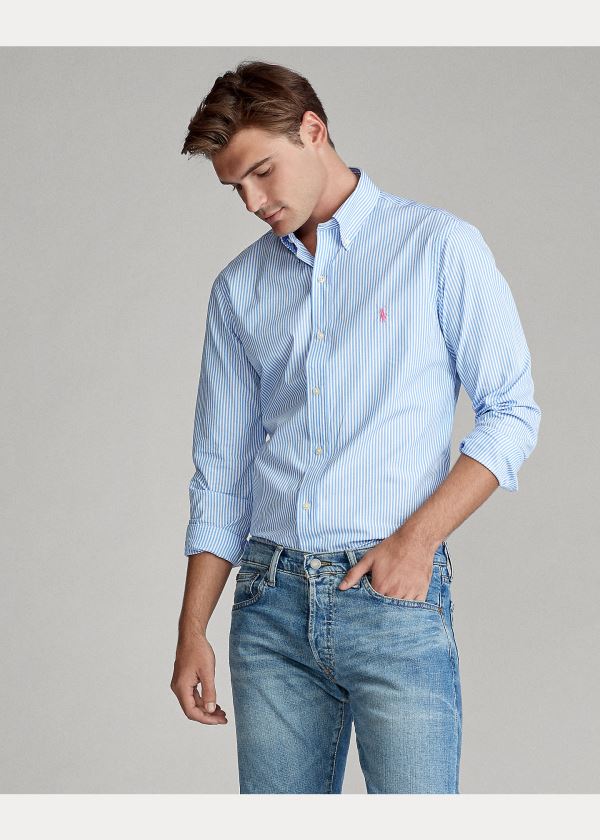 Ralph Lauren Classic Fit Striped Shirt Světle Blankyt Bílé | 5NV7SAcp