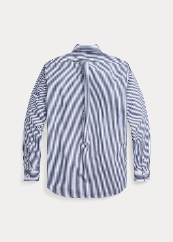 Ralph Lauren Classic Fit Striped Shirt Tmavě Blankyt Bílé | hvTpGjL0