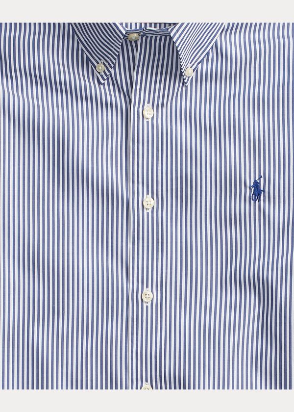 Ralph Lauren Classic Fit Striped Shirt Tmavě Blankyt Bílé | hvTpGjL0