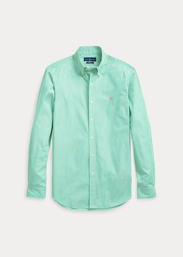 Ralph Lauren Classic Fit Striped Shirt Zelene Bílé | 84zFhX5T
