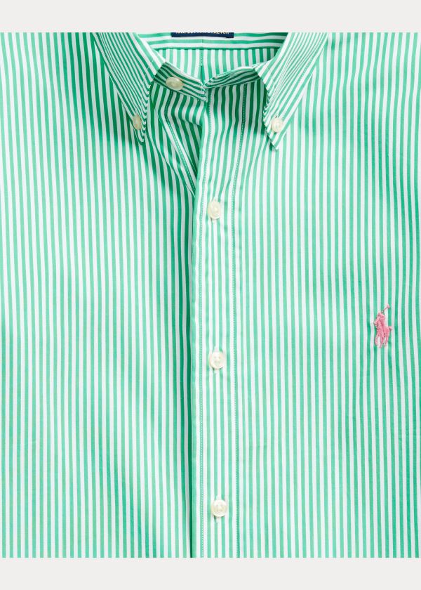 Ralph Lauren Classic Fit Striped Shirt Zelene Bílé | 84zFhX5T