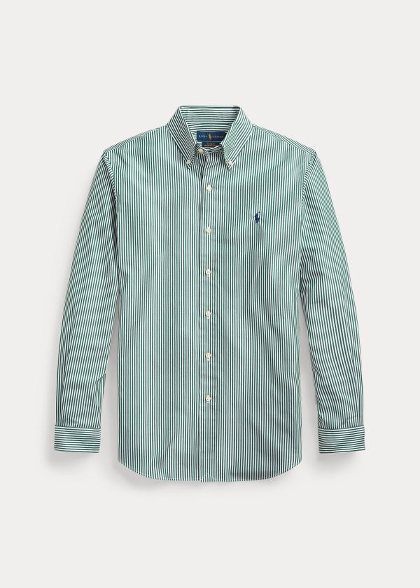 Ralph Lauren Classic Fit Striped Shirt Zelene Bílé Proužek | KvzgUryy