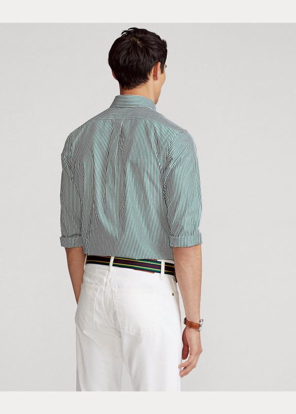 Ralph Lauren Classic Fit Striped Shirt Zelene Bílé Proužek | KvzgUryy