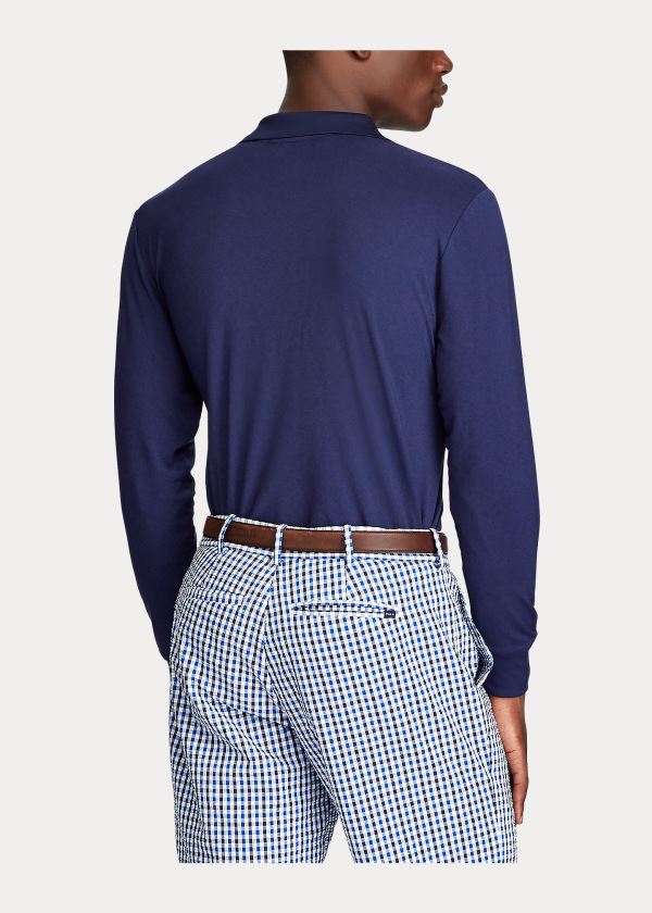 Ralph Lauren Classic Fit Tech Jersey Polo Tmavě Blankyt | uTkqM4Dy