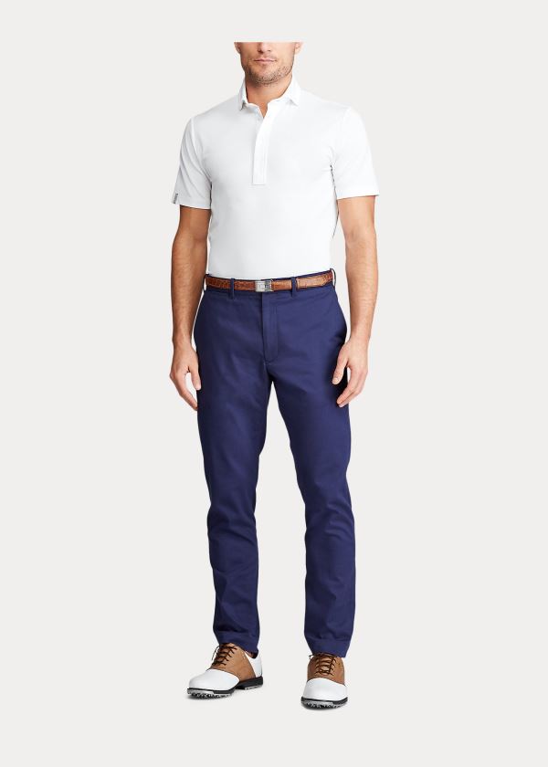 Ralph Lauren Classic Fit Tech Piqué Polo Bílé | D01eGsvR