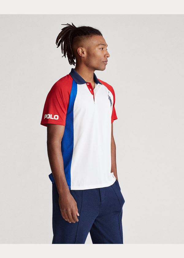 Ralph Lauren Classic Fit Tech Piqué Polo Bílé Viacfarebný | Uw7rizpR