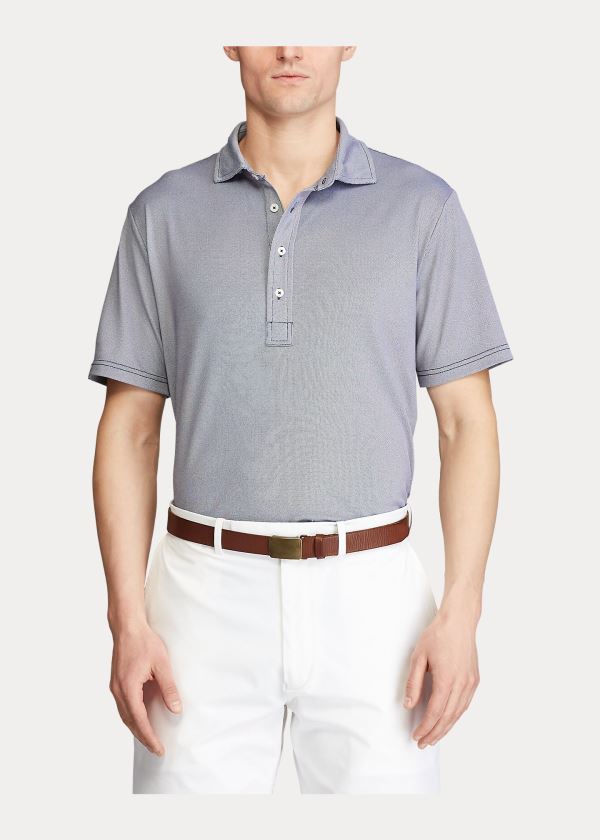 Ralph Lauren Classic Fit Tech Piqué Polo Tmavě Blankyt | criVR33a