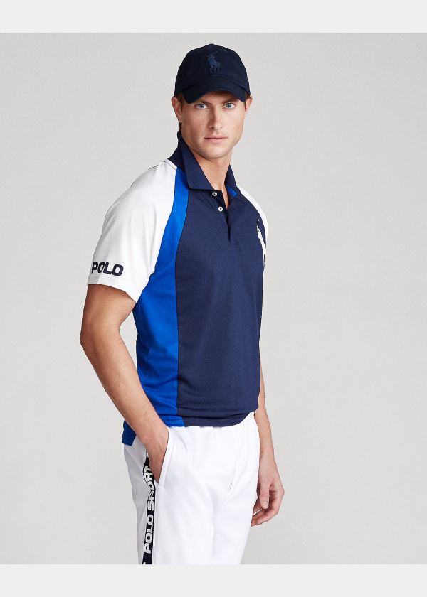 Ralph Lauren Classic Fit Tech Piqué Polo Tmavě Blankyt Viacfarebný | lTGMVdle