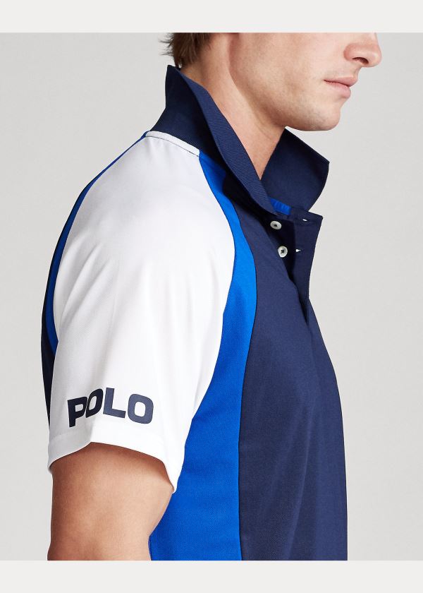 Ralph Lauren Classic Fit Tech Piqué Polo Tmavě Blankyt Viacfarebný | lTGMVdle