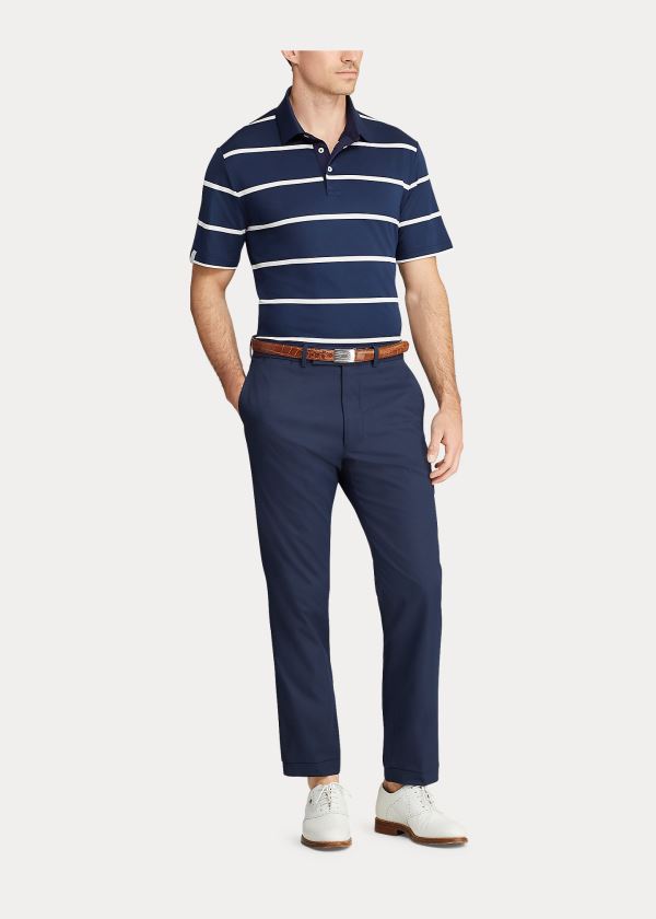 Ralph Lauren Classic Fit Tech Piqué Polo Tmavě Blankyt Bílé Proužek | qAG7VAMW