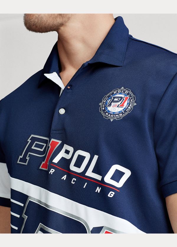 Ralph Lauren Classic Fit Tech Piqué Polo Tmavě Blankyt Viacfarebný | twiC7Lur