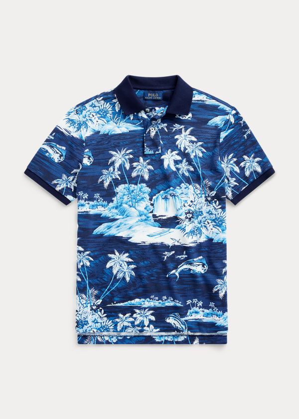 Ralph Lauren Classic Fit Tropical Mesh Polo Blankyt Viacfarebný | hN1YOzLj