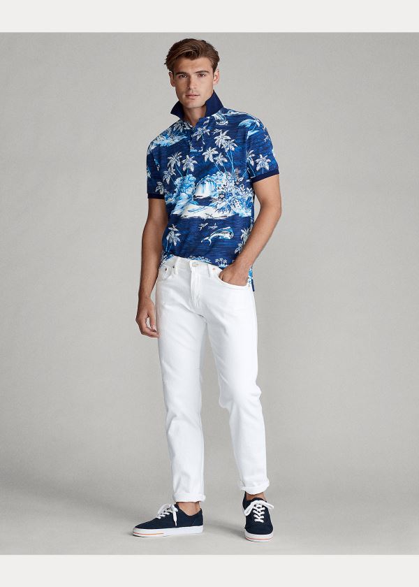 Ralph Lauren Classic Fit Tropical Mesh Polo Blankyt Viacfarebný | hN1YOzLj