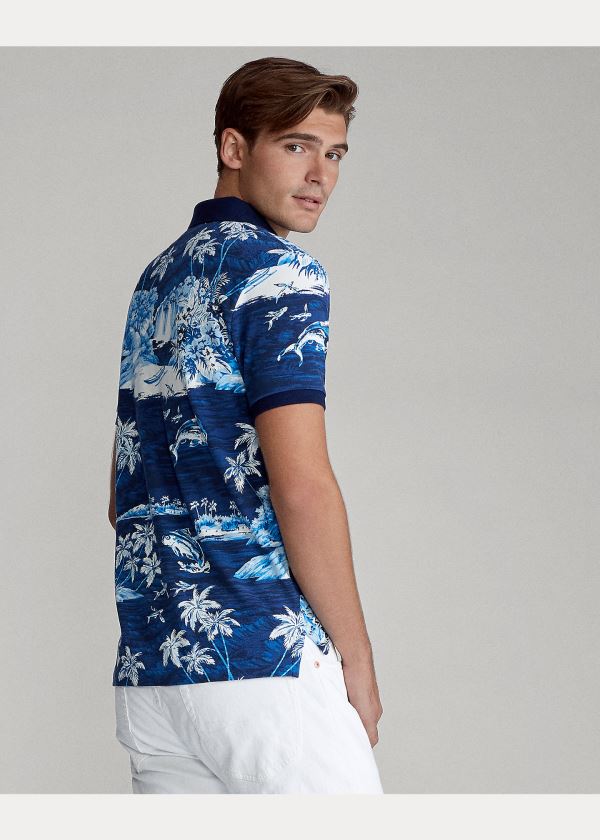 Ralph Lauren Classic Fit Tropical Mesh Polo Blankyt Viacfarebný | hN1YOzLj