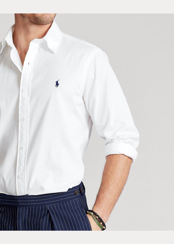 Ralph Lauren Classic Fit Twill Shirt Bílé | JeuCpEdC