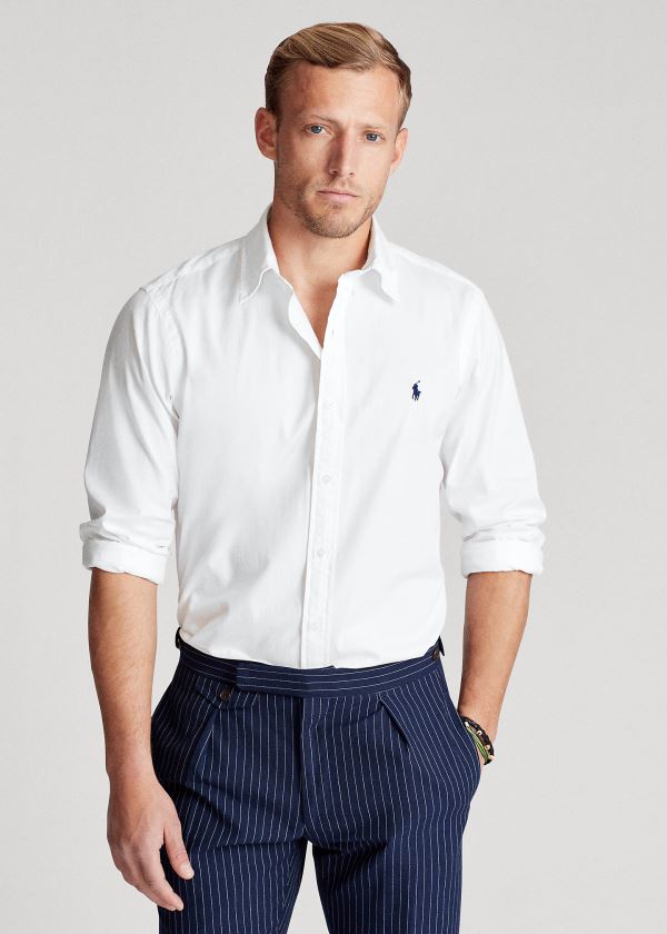 Ralph Lauren Classic Fit Twill Shirt Bílé | JeuCpEdC