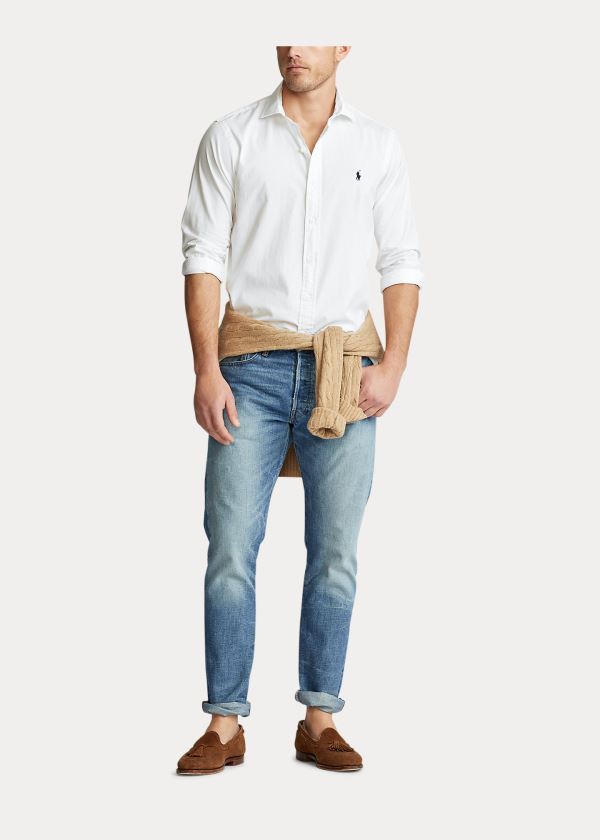 Ralph Lauren Classic Fit Twill Shirt Bílé | ng6rh8Gq