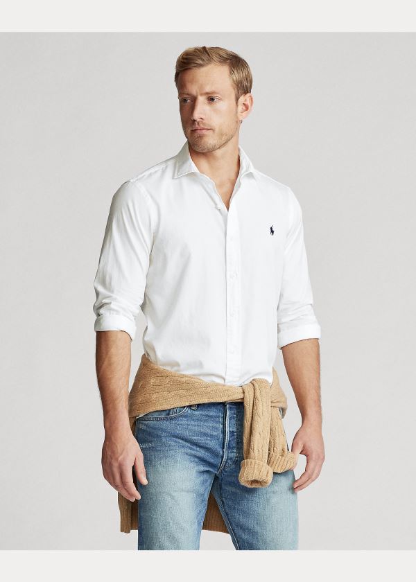 Ralph Lauren Classic Fit Twill Shirt Bílé | ng6rh8Gq