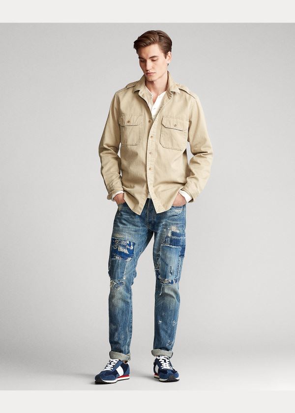 Ralph Lauren Classic Fit Twill Shirt Hnědožlutý | 6HEEKfqo
