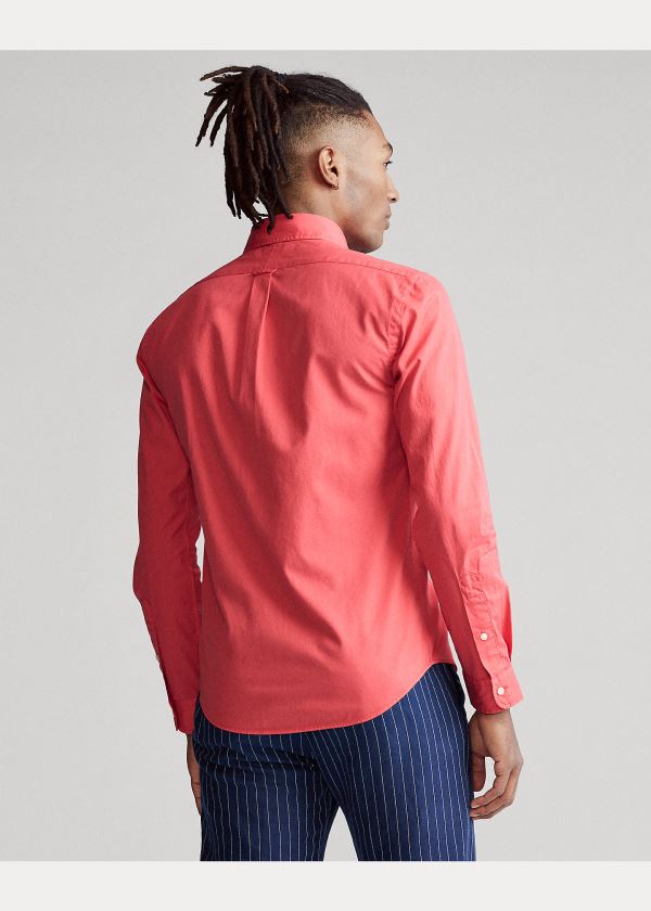 Ralph Lauren Classic Fit Twill Shirt Světle Červené | 8zTRZqty