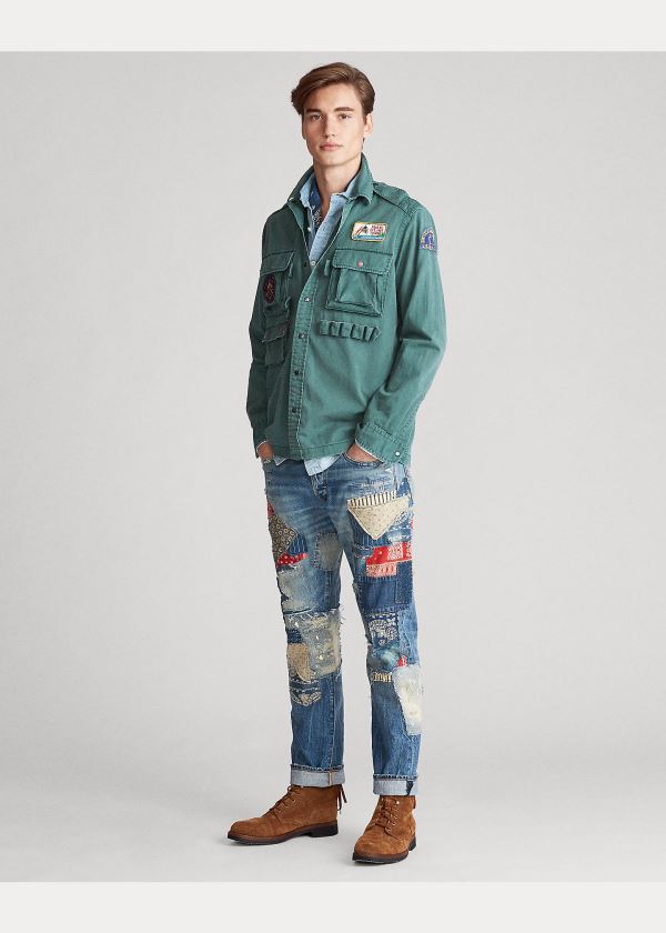 Ralph Lauren Classic Fit Utility Shirt Zelene | xtbPaTWi