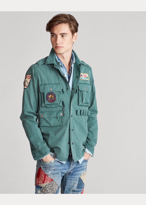 Ralph Lauren Classic Fit Utility Shirt Zelene | xtbPaTWi