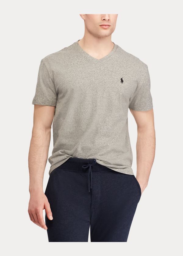 Ralph Lauren Classic Fit V-Neck T-Shirt Šedé | 1exOywuk