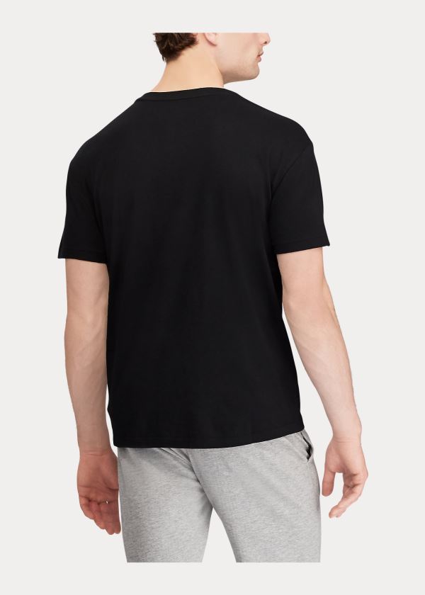 Ralph Lauren Classic Fit V-Neck T-Shirt Černé | 5FVvWMMN