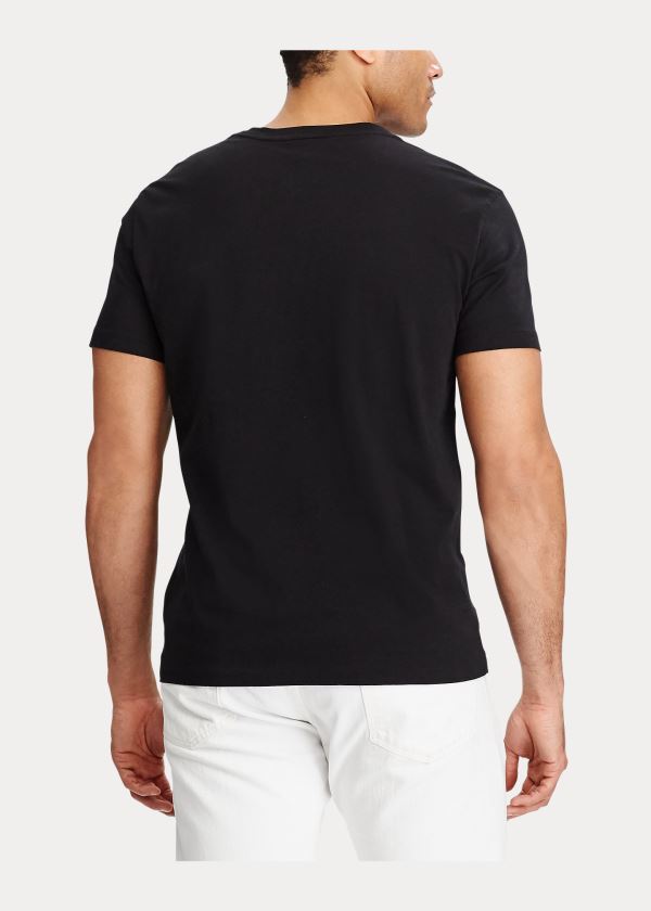 Ralph Lauren Classic Fit V-Neck T-Shirt Černé | 5XSYLxFj