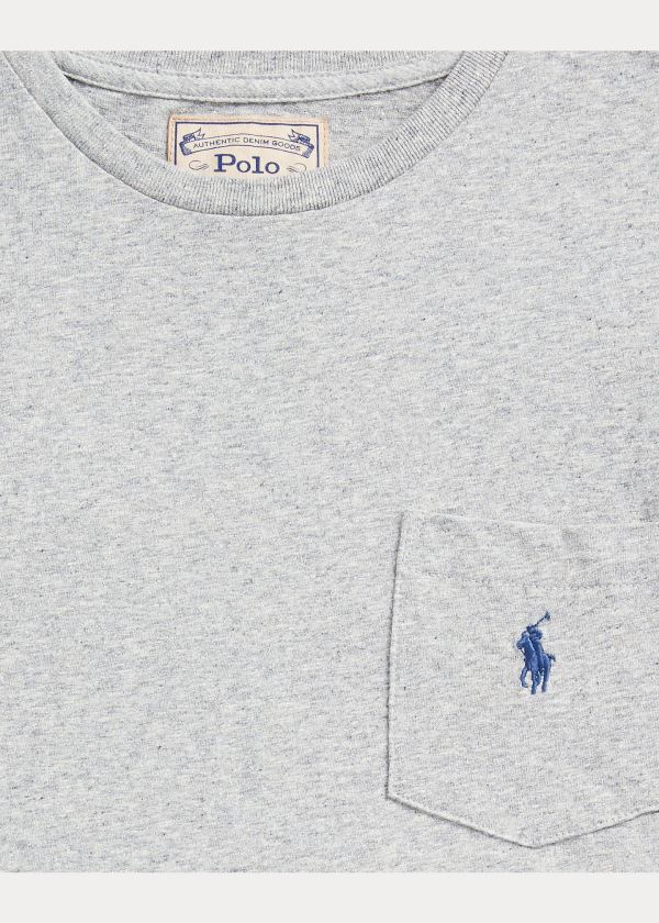 Ralph Lauren Classic Slub Pocket T-Shirt Šedé | 5nj3aKLX