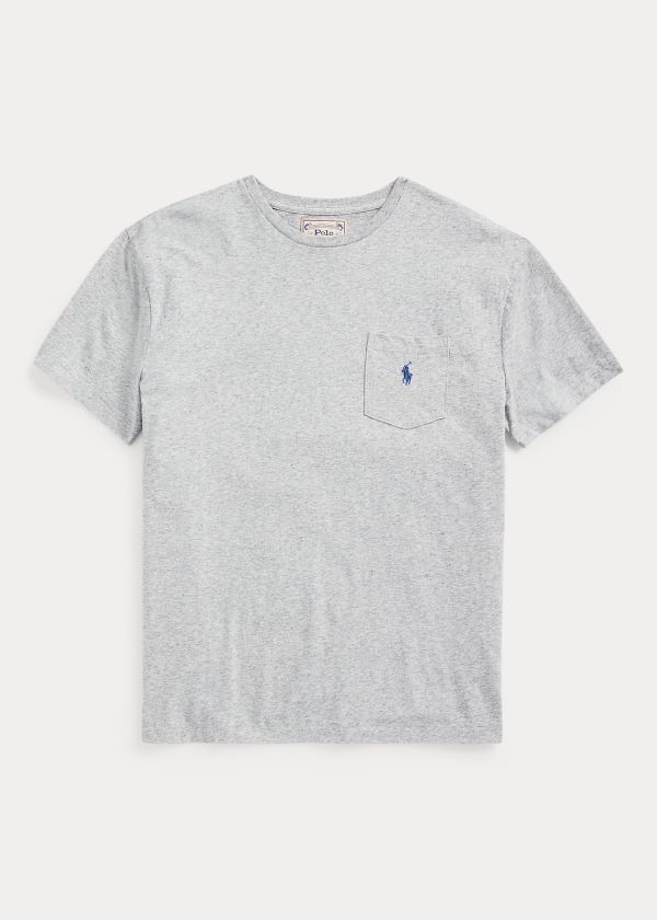 Ralph Lauren Classic Slub Pocket T-Shirt Šedé | 5nj3aKLX