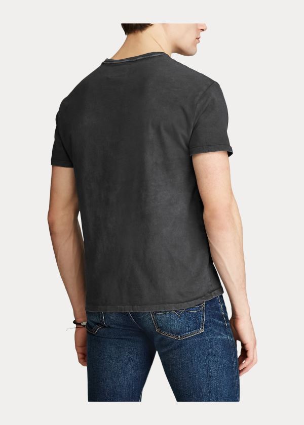 Ralph Lauren Classic Slub Pocket T-Shirt Černé | 7gixgaT6